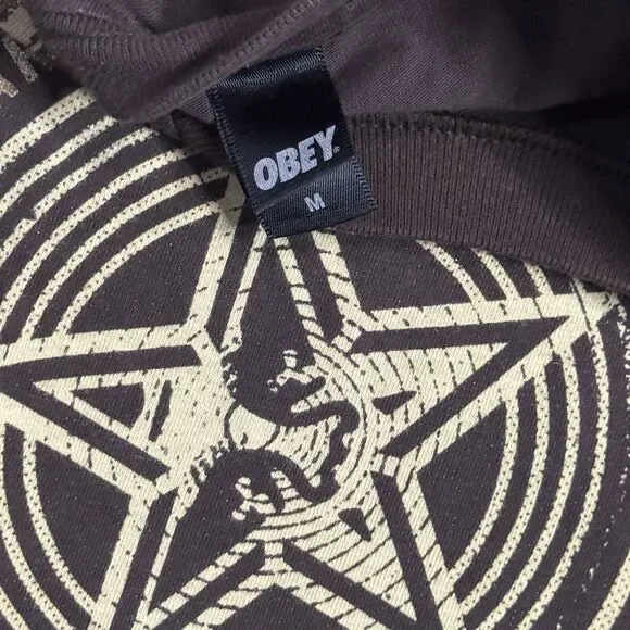 Vintage Obey Shirt Mens M Hi‎ Fidelity DJ Graphic Tee Y2K Rare - Picture 4 of 6